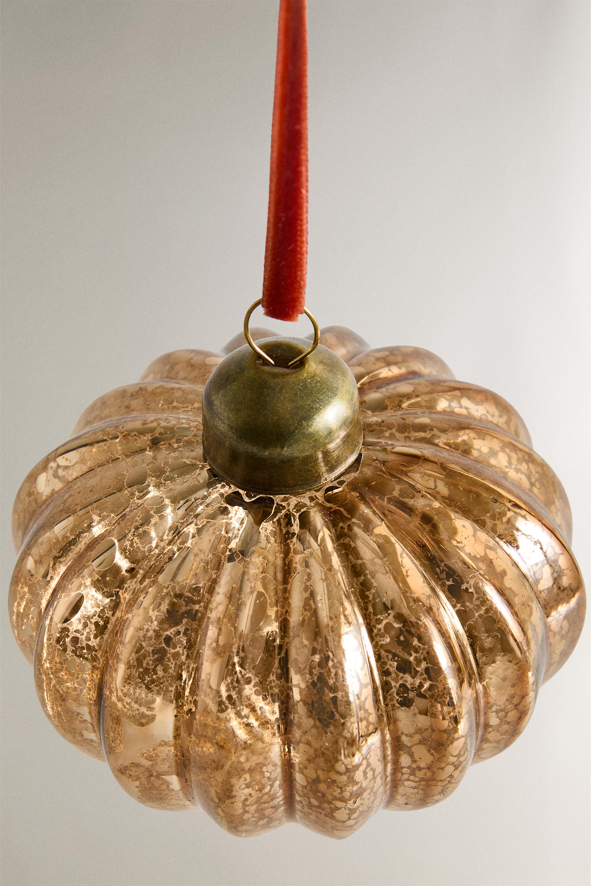 STRIPED SPINNING TOP CHRISTMAS TREE BALL  ORNAMENT